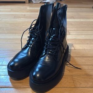 & Other Stories Lace Up Combat Boots